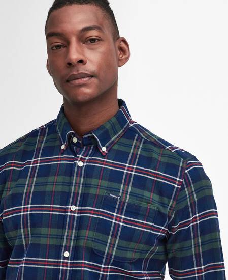 Ronan Tailored Long-Sleeved Shirt Deep Blue