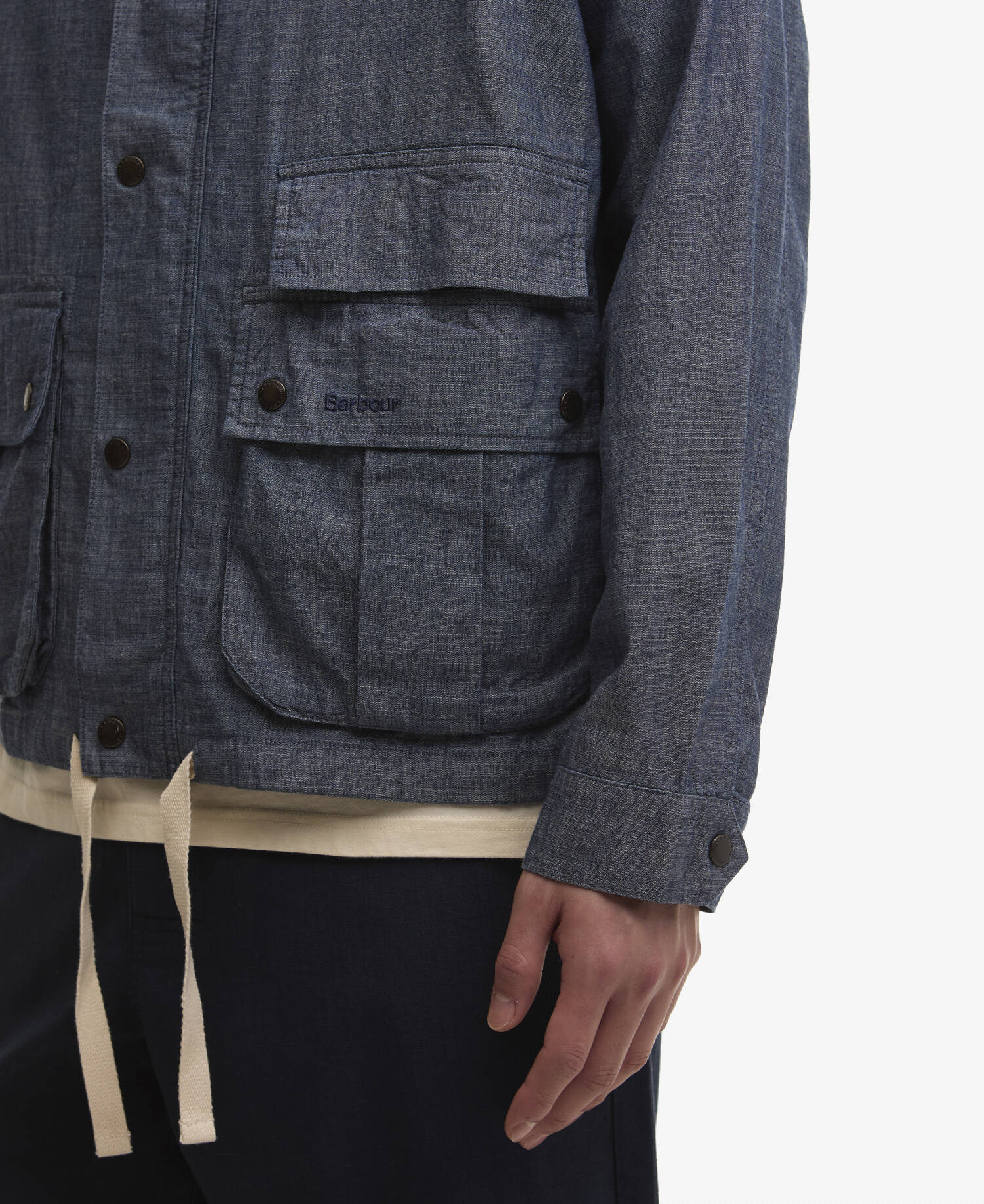 Modified Westoe Casual Jacket Chambray image number 4