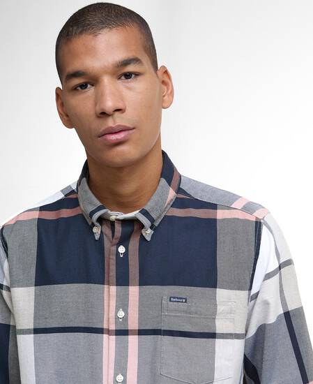 Dunoon Tailored Long-Sleeved Shirt Riverstone Tartan