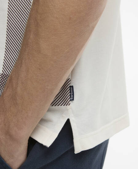 Blaine Tartan Short-Sleeved Polo Shirt Whisper White