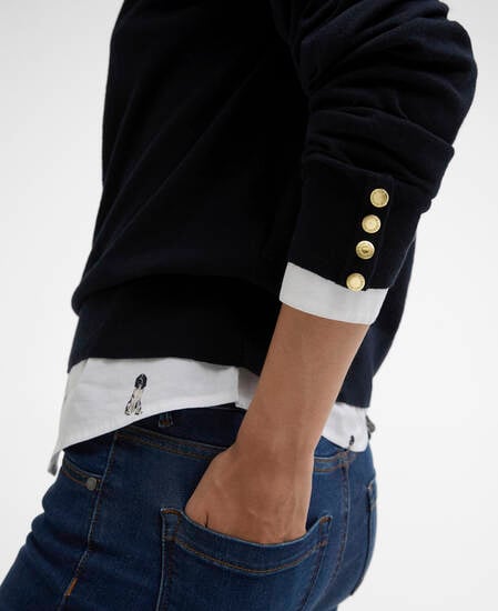 Pullover Clover Rundhalsausschnitt Navy