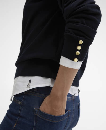 Maglione girocollo Clover Navy