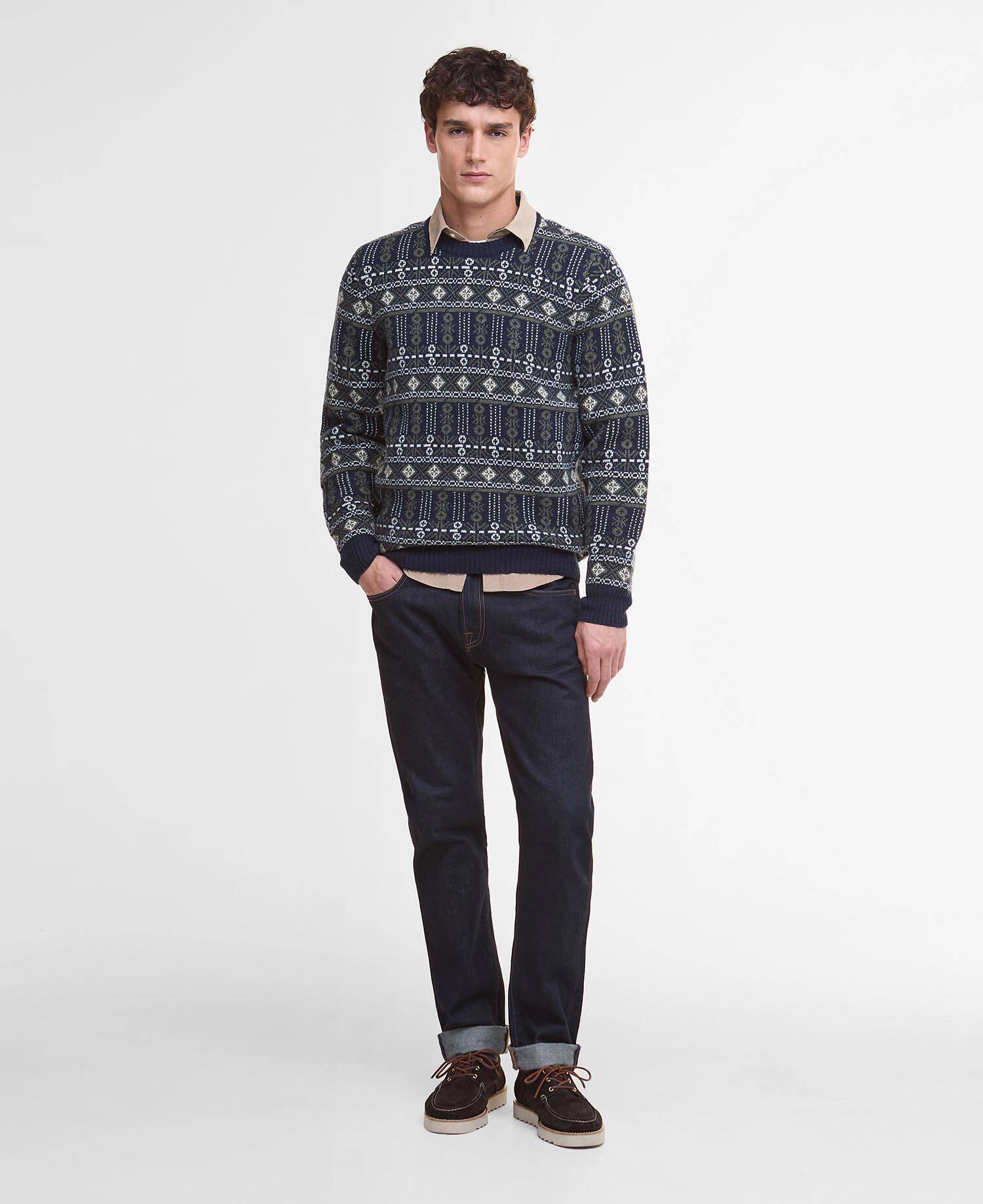 Grangetown Fair Isle Crew Neck Jumper image number 1