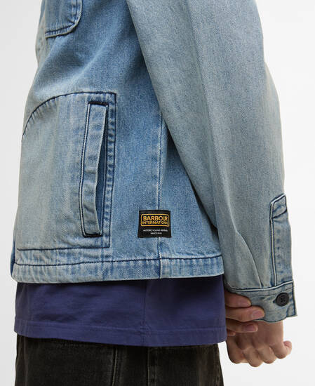 Overshirt in denim lavato Meteor Vintage