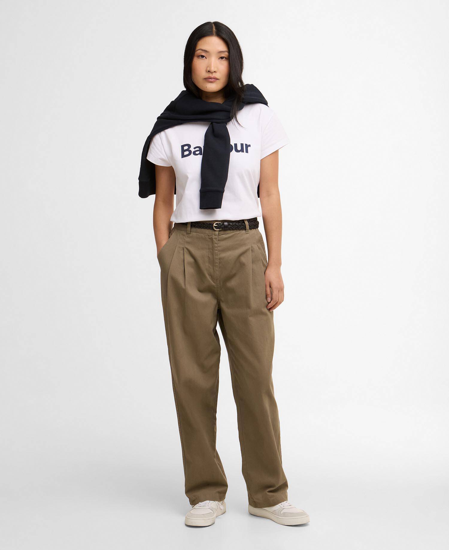 Fern Tapered Trousers Dusky Green image number 0