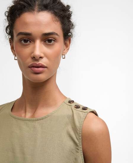 Josie Sleeveless Blouse Bleached Olive