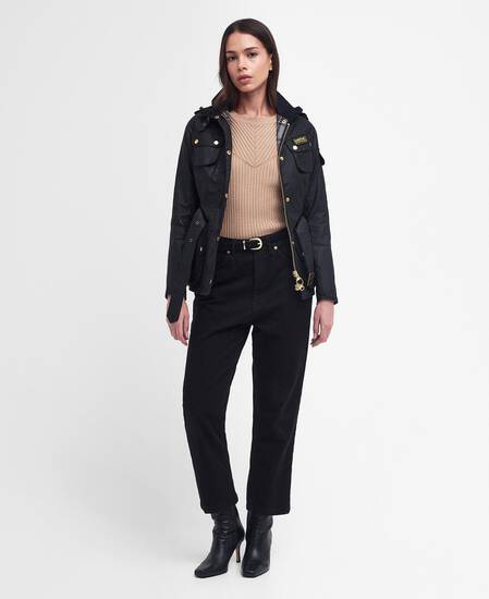 Ladies' International Waxed Jacket Classic Black
