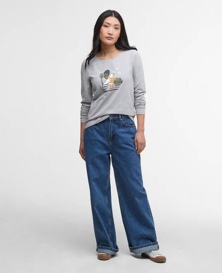 Lossie Long-Sleeved T-Shirt Light Grey Marl