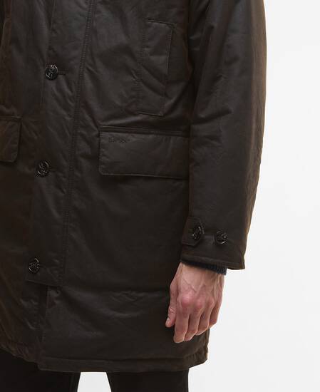 Beaudale Waxed Trench Coat Dark Brown