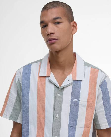 Clearwell Striped Short-Sleeved Shirt Whisper White