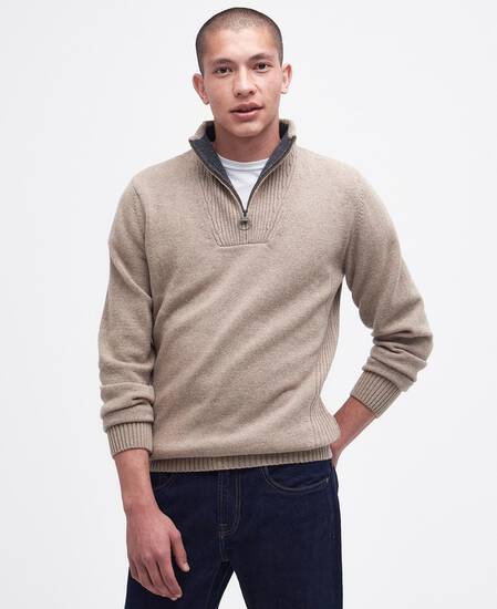 Nelson Essential Half-Zip Jumper Stone