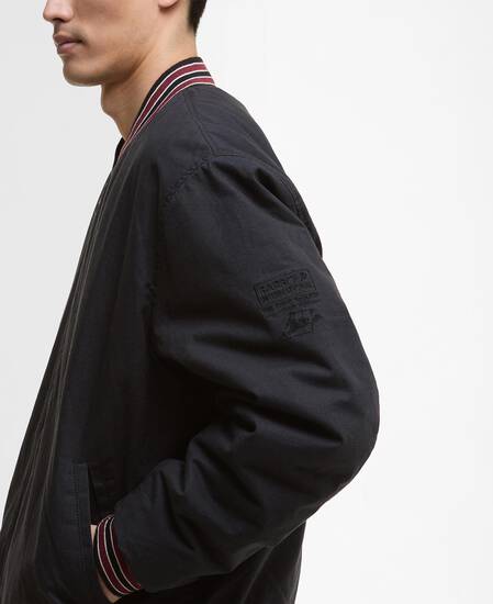 Dobson Casual Varsity Jacket Black