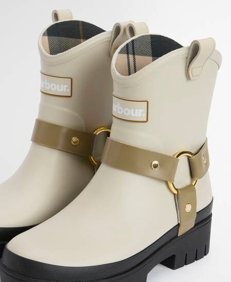 Elley Harness Wellington Boots Light Oak/Bleached Olive