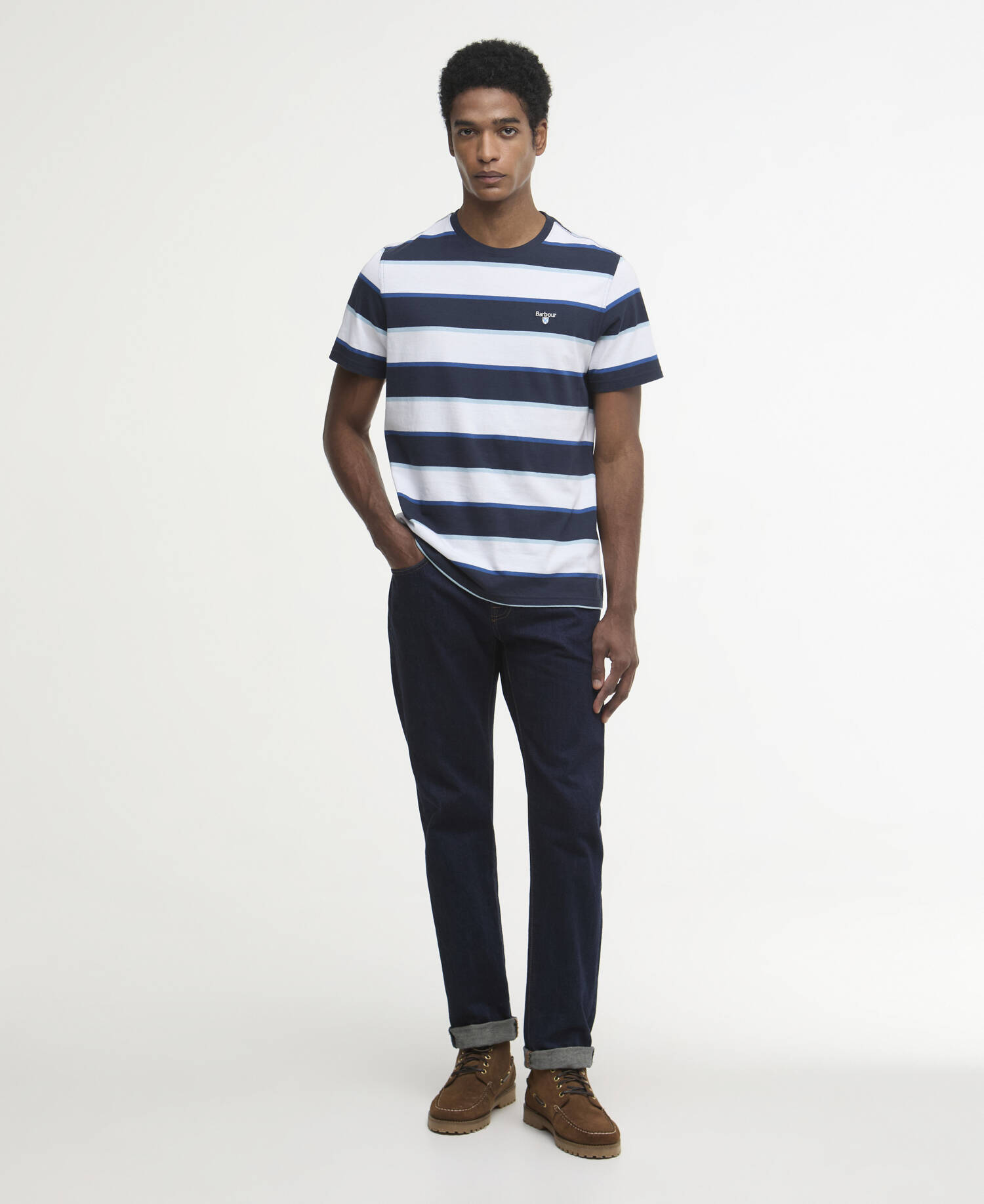 Meldon Stripe T-Shirt Navy image number 1