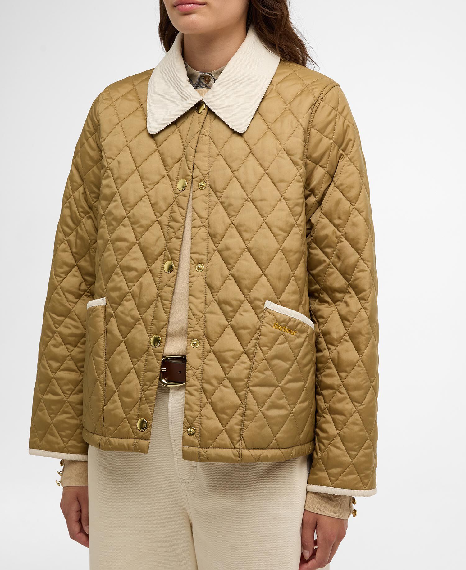 Steppjacke Icons Cropped Liddesdale Sand/Dress/Pearl