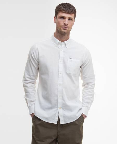 Nelson Tailored Long-Sleeved Shirt Classic White