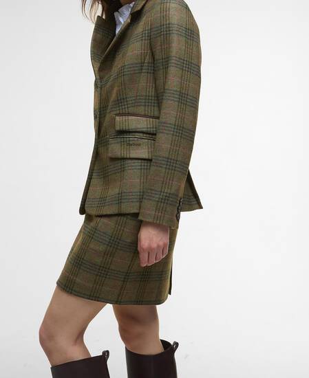 Blazer in lana Carlby leggermente aderente Arabesque/Brown