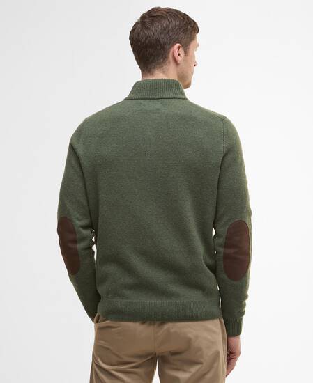 Essential Elbow Patch Jumper Olive