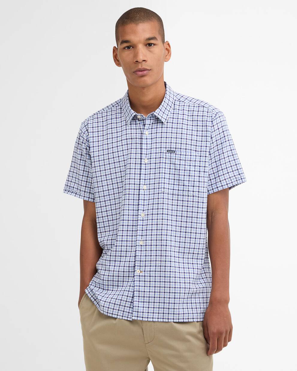 Camicia Nelson a maniche corte con motivo a quadretti