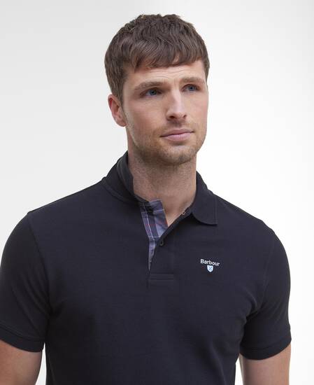 Tartan Pique Polo Shirt Black-Modern Tartan Pique Polo Shirt Black-Modern