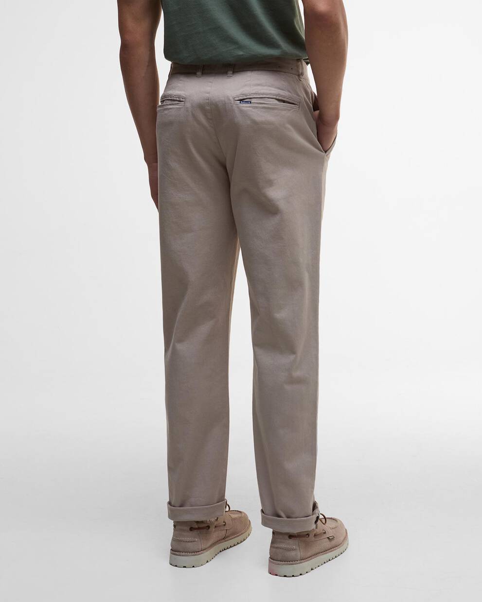 Washed Stretch Tailored Trousers