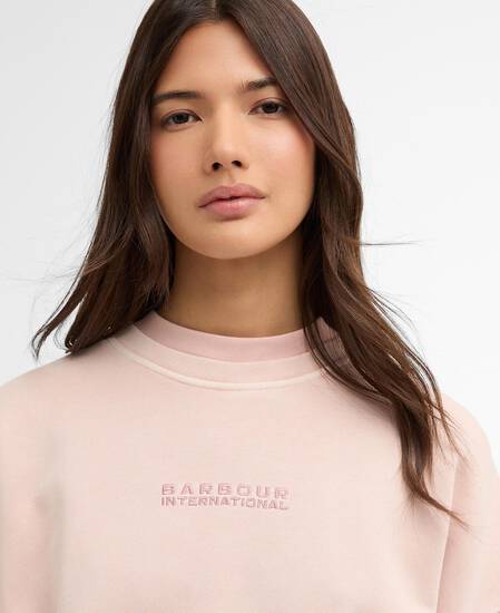 Lyra Crew Neck Jumper Washed Desert Pink
