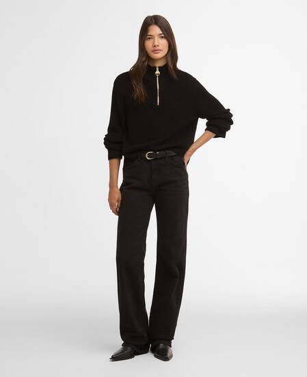 Strickpullover Kennedy Half-Zip Black