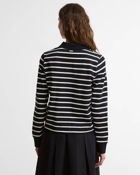 Ashwell Striped Rugby Shirt Dark Navy Stripe