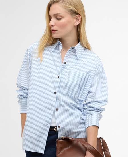 Polly Striped Relaxed Shirt Chambray Stripe