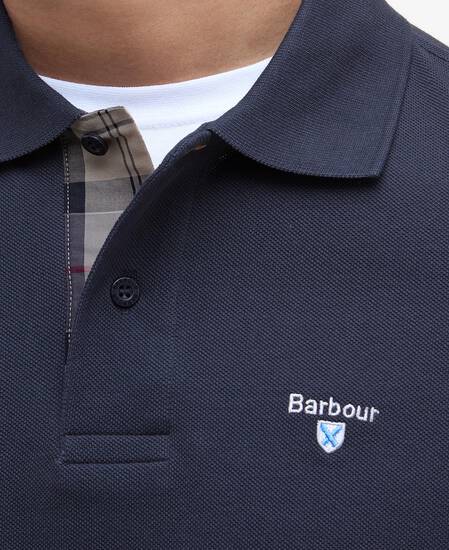 Tartan Pique Polo Shirt Navy-Dress Tartan Pique Polo Shirt Navy-Dress