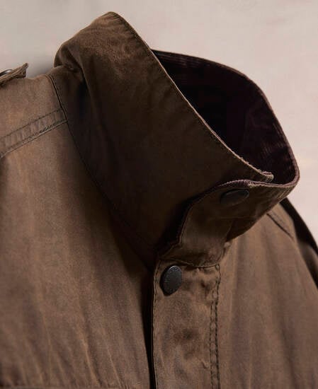 Barbour Re-Loved Men's Trooper Waxed Jacket - Size M Olive