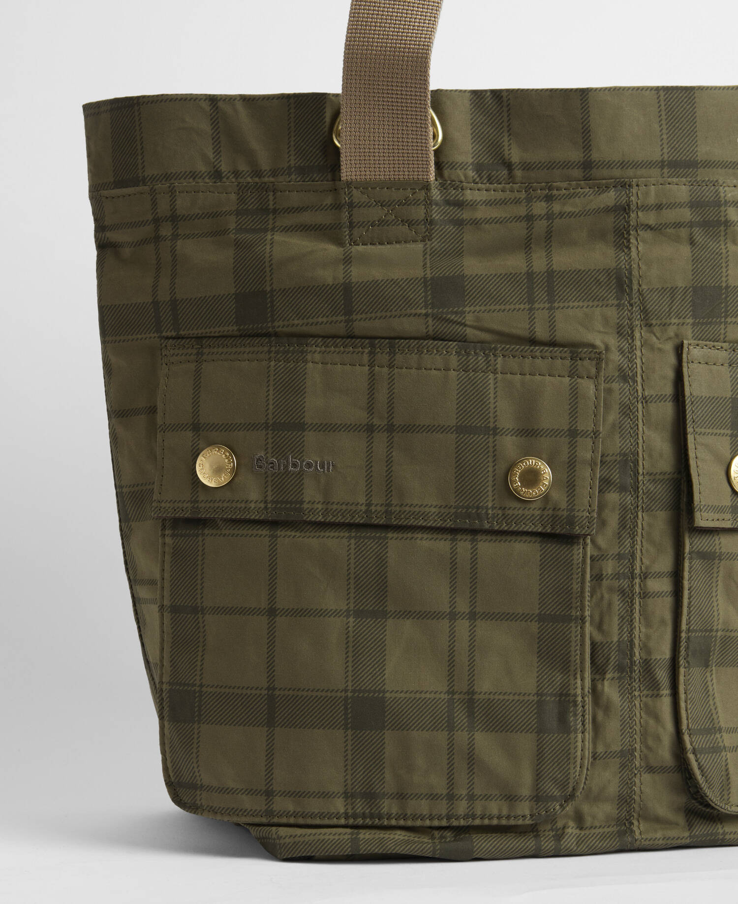 Transport Carry-All Tote Bag Dusky Green Tartan image number 3