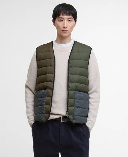 Gilet reversibile in piuma d’oca Olive Multi