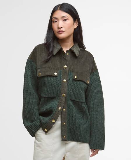 Maxine Knitted Overshirt Olive