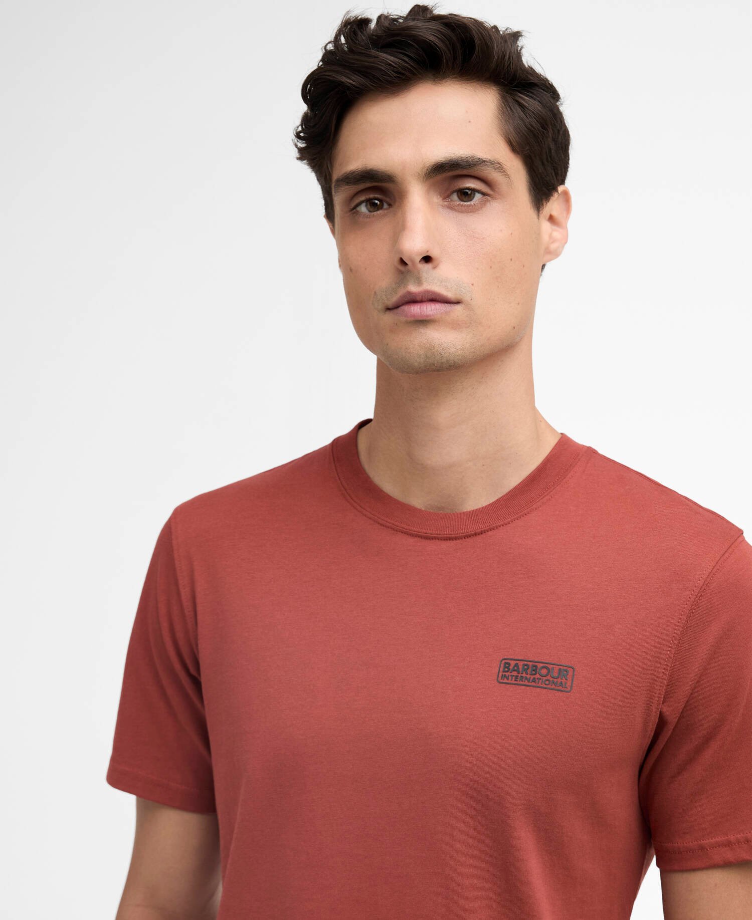 T-shirt con logo piccolo Burnt Henna image number 3