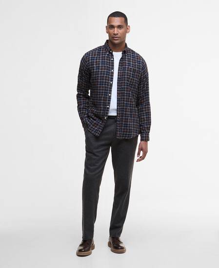 Sault Tailored Long-Sleeved Shirt Midnight Oak Tartan
