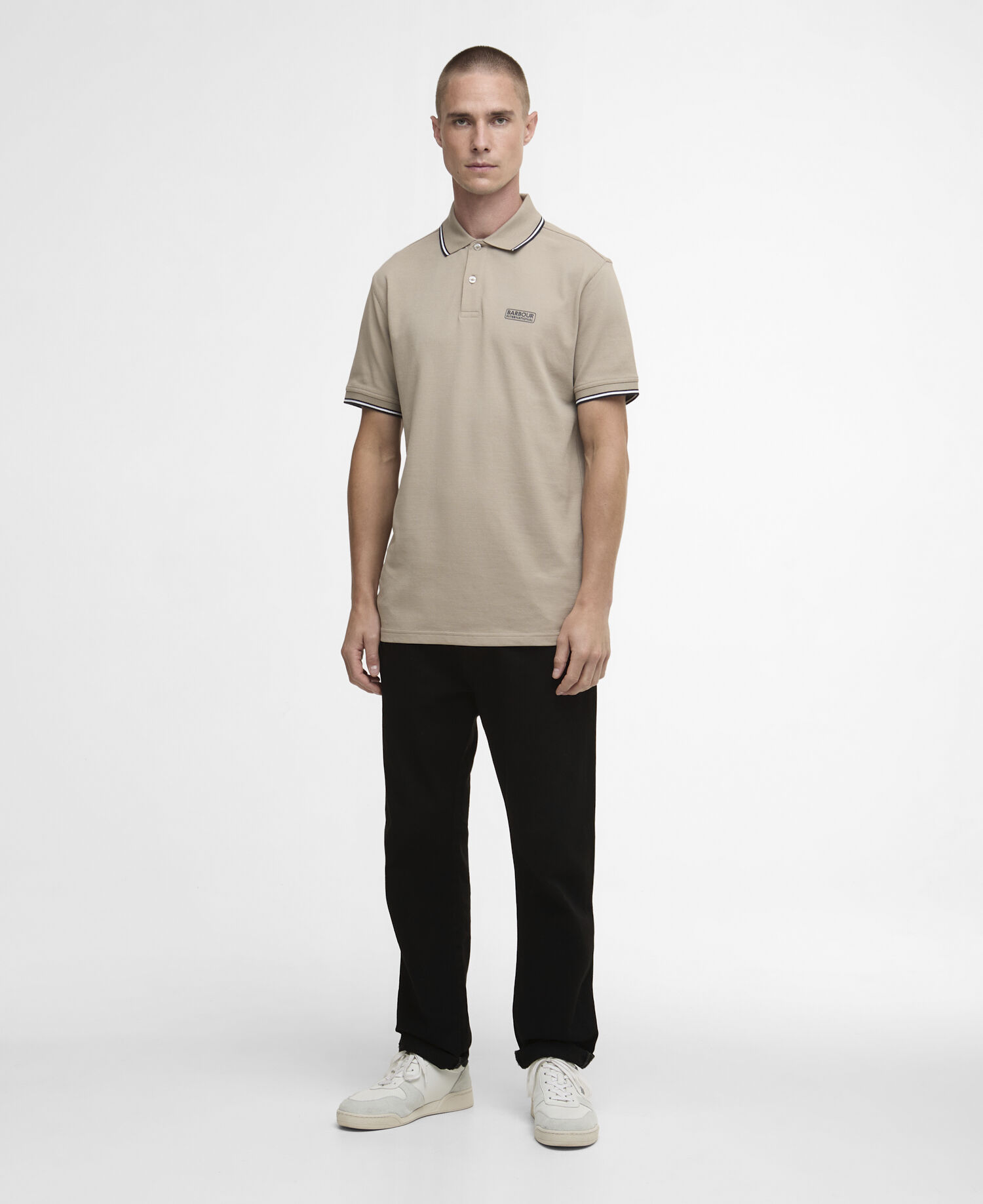 Evan Short-Sleeved Polo Shirt Concrete