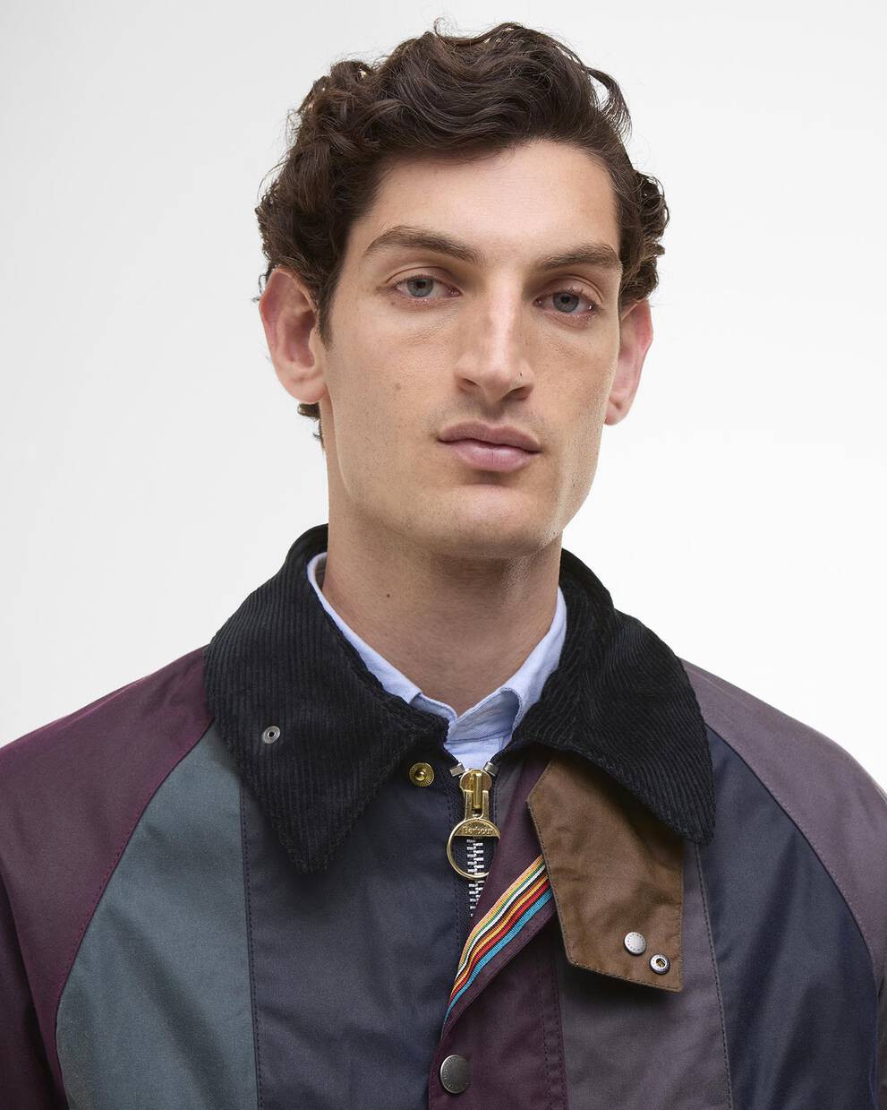 Giacca cerata Bedale oversize a righe Paul Smith loves Barbour