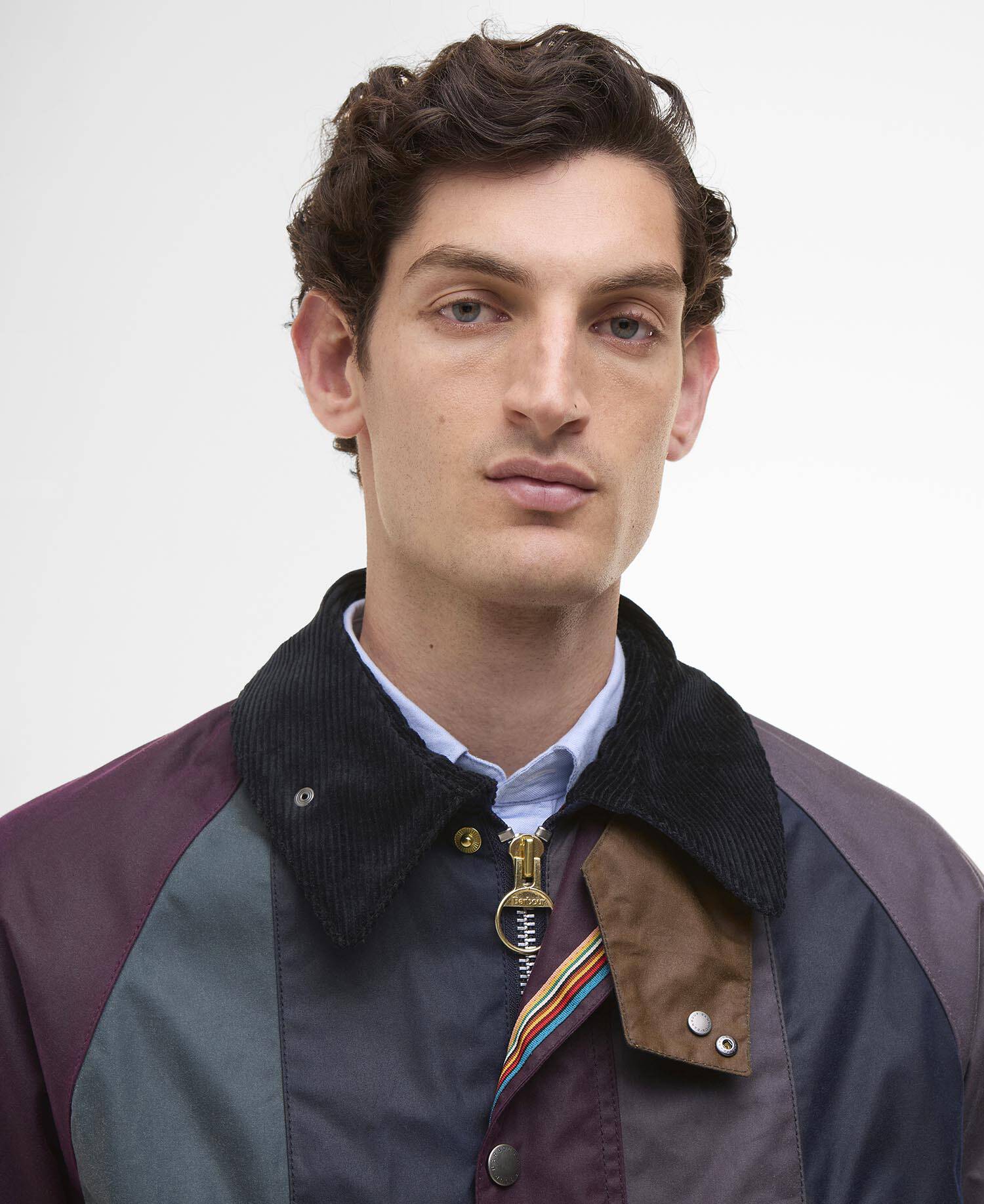 Paul Smith loves Barbour Striped Oversized Bedale Waxed Jacket image number 7
