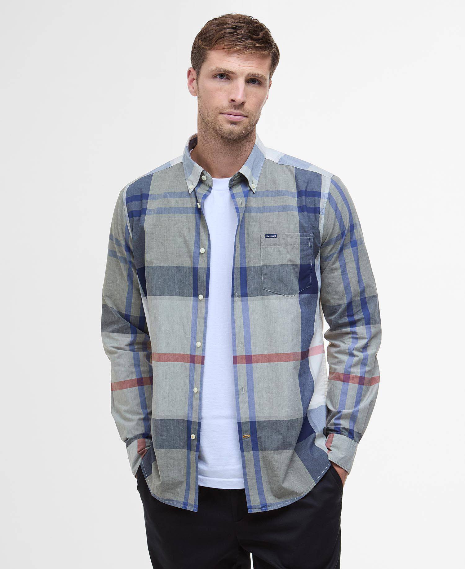 Harris Tailored Long-Sleeved Shirt Bleached Pine Tartan image number 0