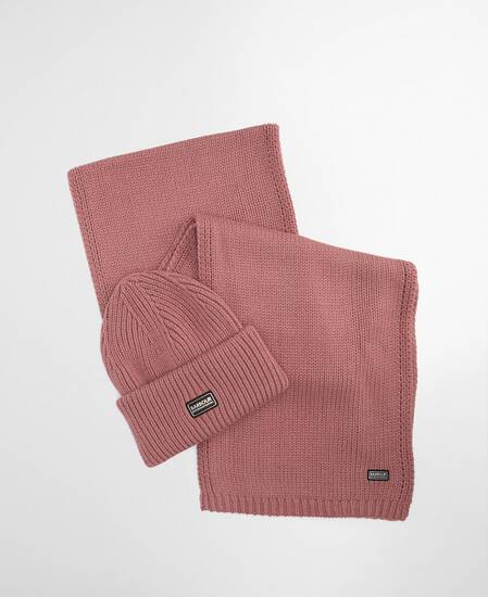 Juliana Beanie & Scarf Gift Set Raspberry
