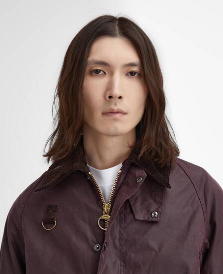 Spey Slim Waxed Jacket Bordeaux