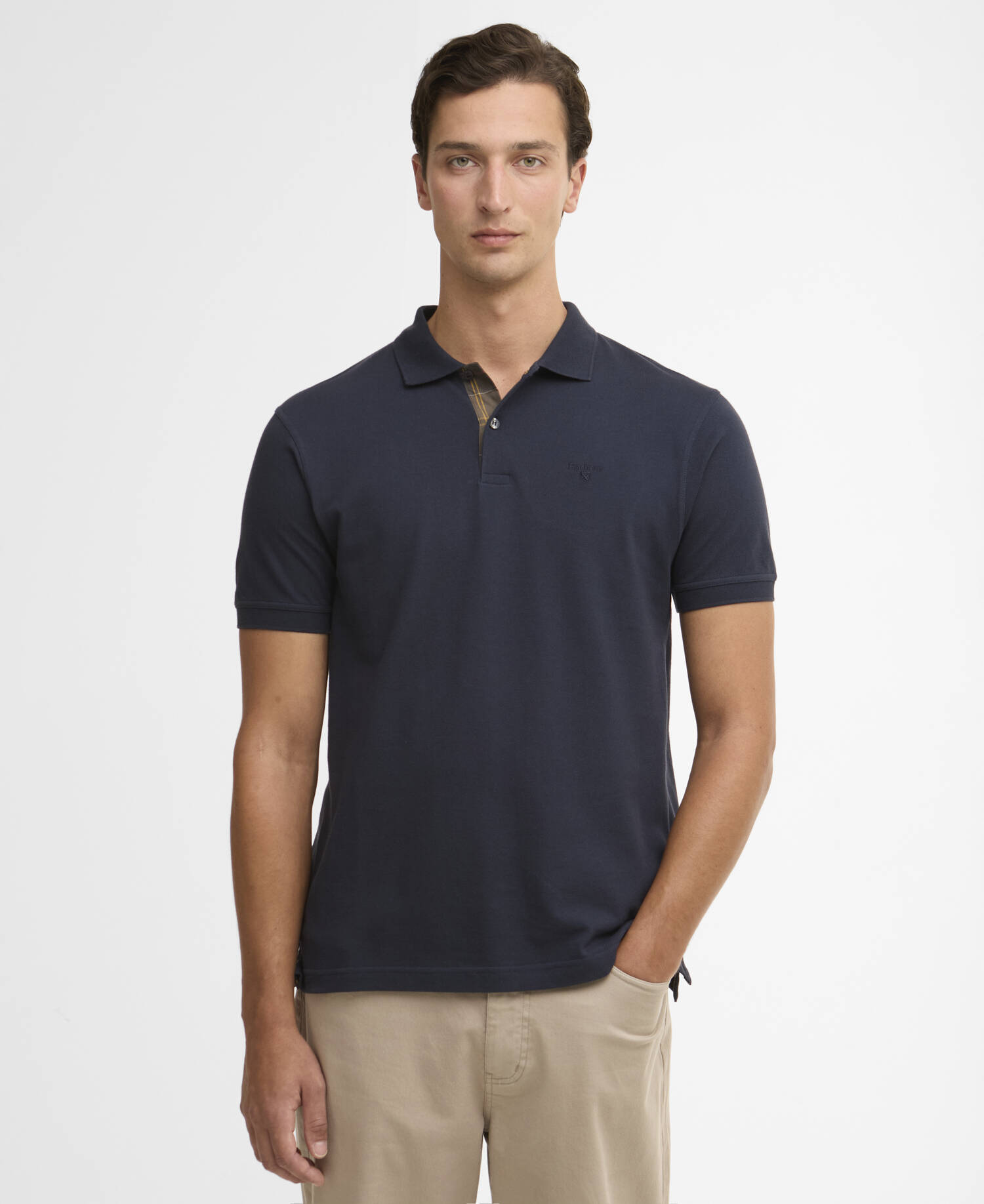 Poloshirt Pima Cotton Tailored New Navy image number 0