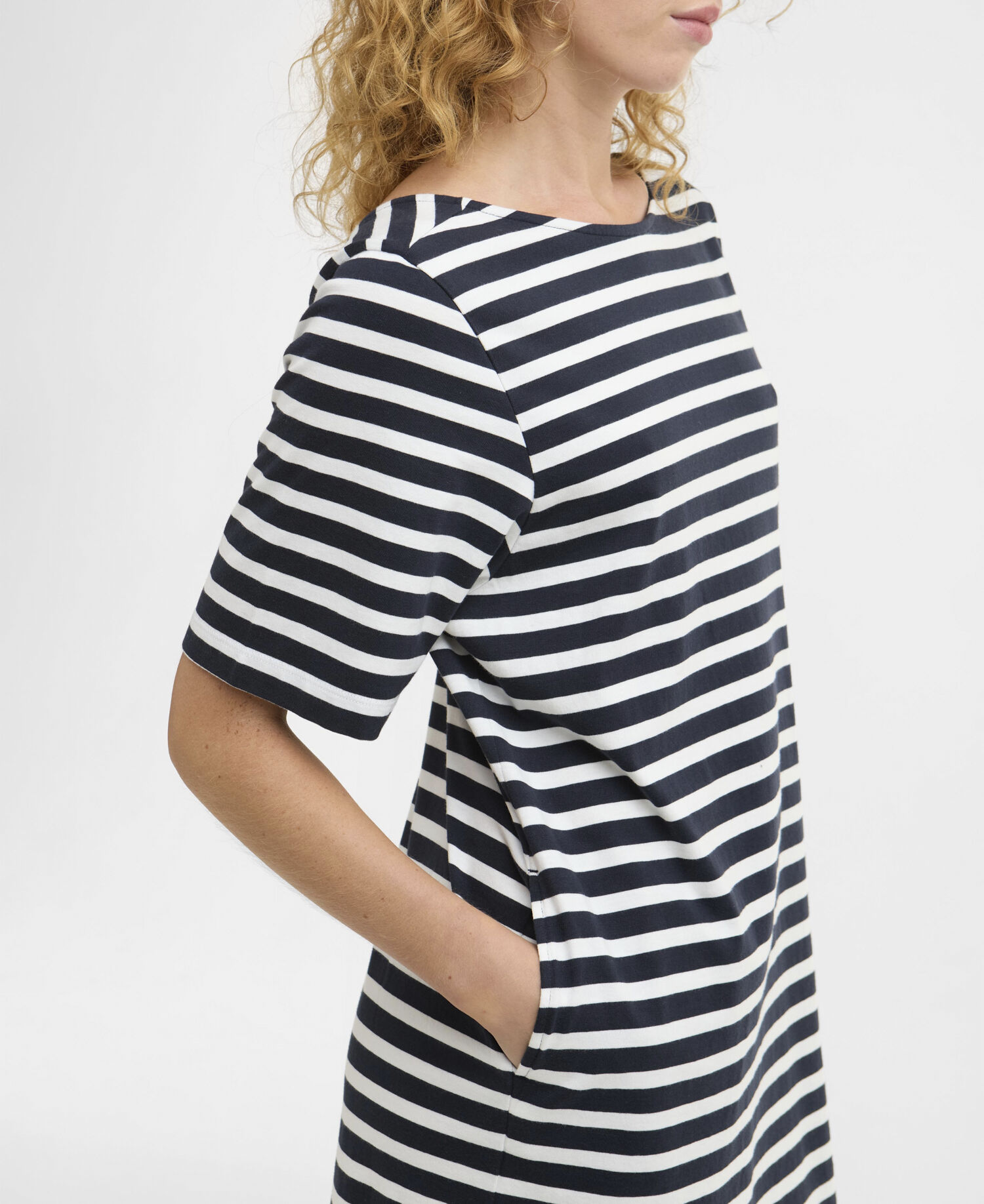 Kleid Lucinda Striped Mini Navy Stripe