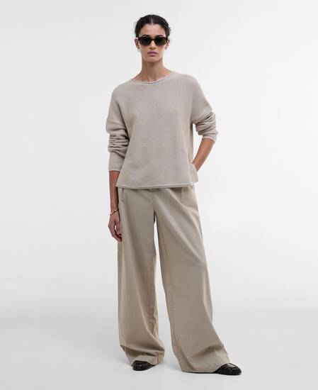 Marine Crew Neck Jumper Light Sand