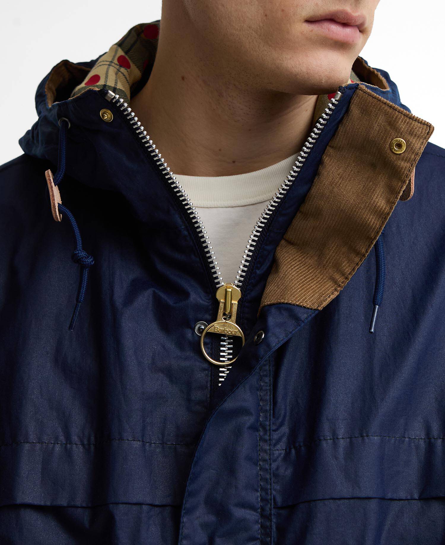 Paul Smith Loves Barbour Durham Waxed Jacket Regal Blue image number 4