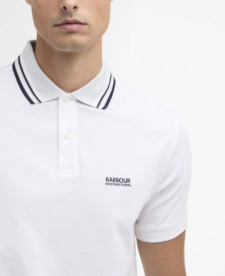 Burnwood Tipped Polo Shirt White