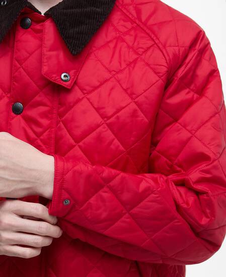 Oversized Transport Quilted Jacket Brick Red Oversized Transport Quilted Jacket Brick Red