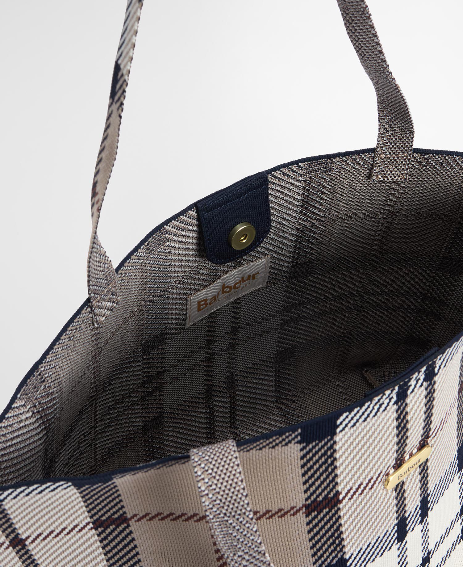 Layla Tartan Large Tote Bag Rosewood Tartan
