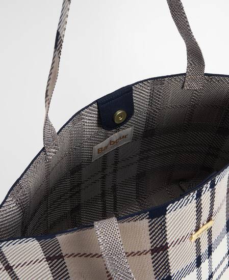 Layla Tartan Large Tote Bag Rosewood Tartan